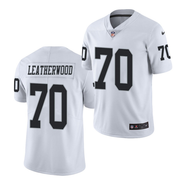 Men's Las Vegas Raiders #70 Alex Leatherwood White NFL 2021 Draft Vapor Untouchable Limited Stitched Jersey